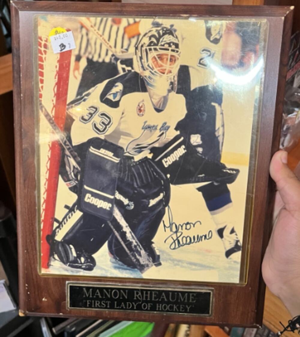 Manon Rheaume Signed Tampa Bay Lightning First Lady of Hockey Plaque